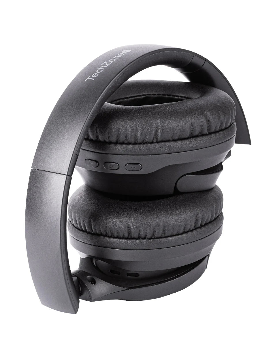 Diademas Anc Techzone Tzdj02 Cancelacion De Ruido Bluetooth 5.3 Microfono Integrado Color Negro
