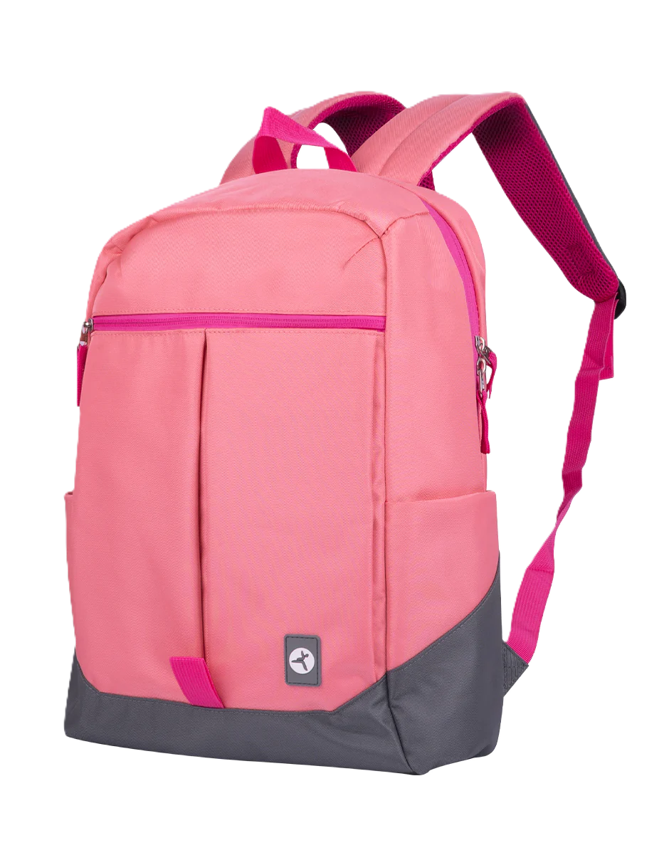 Mochila Backpack Tech Zone Rainbow Tzlbp26-r Para Laptop De 16 Rosa