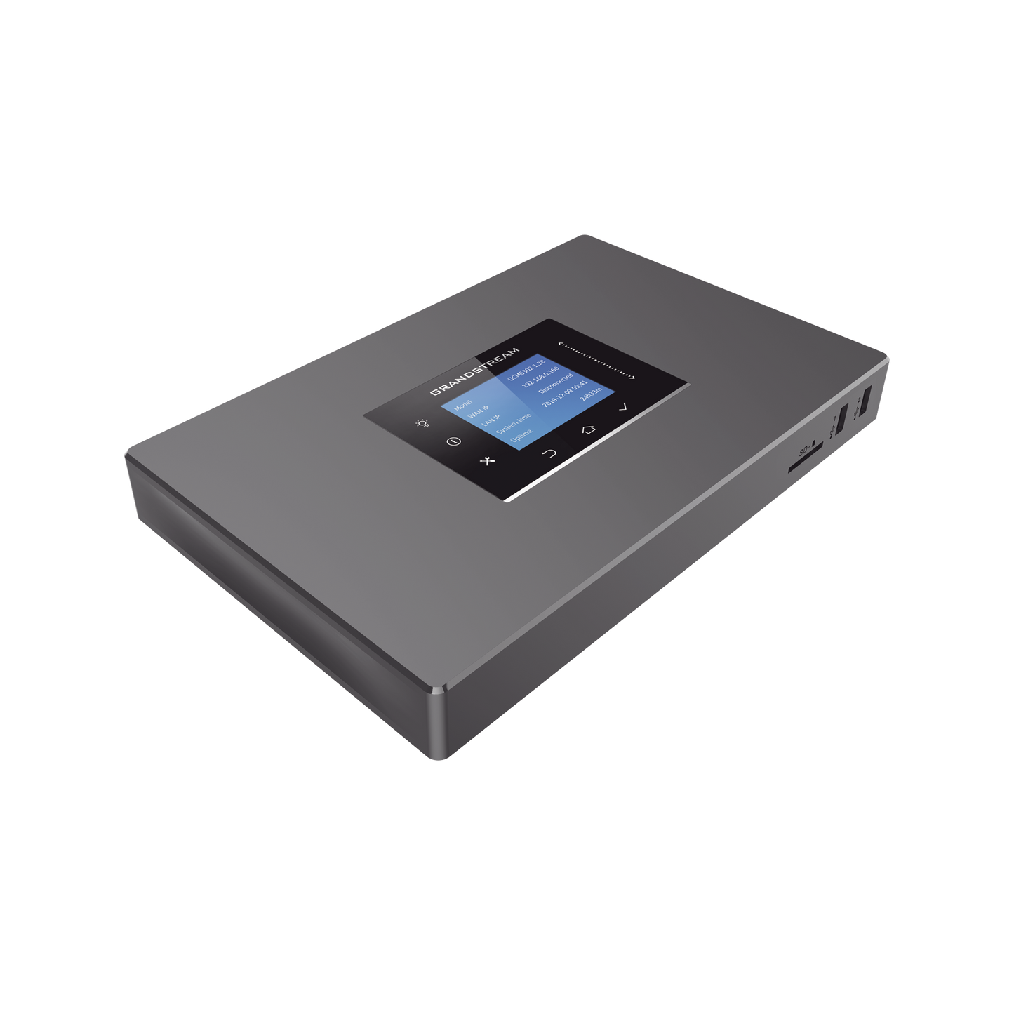 Conmutador Ip Grandstream Ucm6302a/ 2 Fxo 2 Fxs 500 Extensiones Sip 75 Llamadas Simultaneas Ruteador 3 Puertos Gigabit Montaje En Pared Y Escritorio Compatible Con Gdms Remote Connet