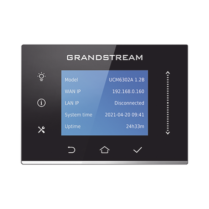 Conmutador Ip Grandstream Ucm6302a/ 2 Fxo 2 Fxs 500 Extensiones Sip 75 Llamadas Simultaneas Ruteador 3 Puertos Gigabit Montaje En Pared Y Escritorio Compatible Con Gdms Remote Connet