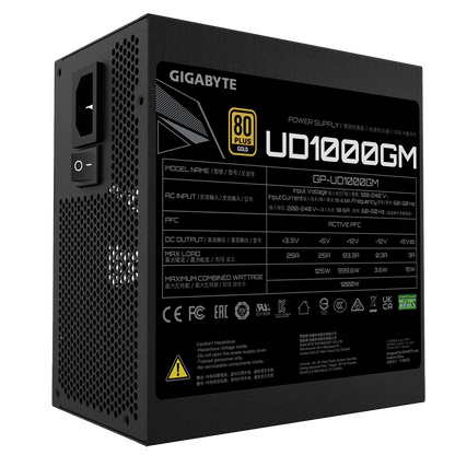 Fuente De Poder Gigabyte1000w/80 Plus Gold /negro/atx/modular