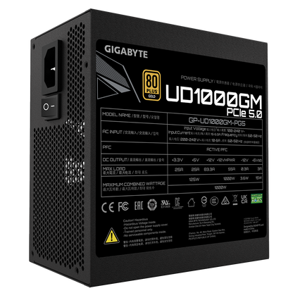 Fuente De Poder Gigabyte1000w/80 Plus Gold /negro/atx/modular