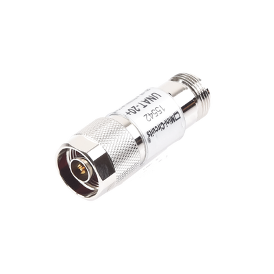Atenuador En Línea De 20 Db, 0.5 W, Conectores N Macho-hembra, Cd-6 Ghz.