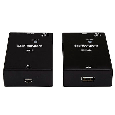 Extensor De Usb 2.0 A Travs De Cable Rj45 Cat5e/cat6 - Hasta 50m - Kit Adaptador Extensor De Alta Velocidad De Puerto Usb - Alimentado - 480mbps - En Metal - Startech.com Mod. Usb2001extv