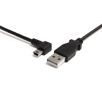 Cable De 91cm Usb 2.0 Acodado A La Izquierda Mini B - Cable Adaptador Usb A A Mini B - Cable Convertidor Usb-a A Mini Usb-b - Startech.com Mod. Usb2habm3la