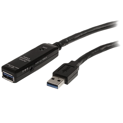 Cable Extensor De 10 Metros Usb 3.0 Superspeed Activo - Permite Conexion En Cascada De Hasta 2 Niveles - Usb A Macho A Hembra - Negro - Startech.com Mod. Usb3aaext10m