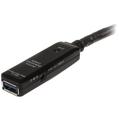 Cable Extensor De 10 Metros Usb 3.0 Superspeed Activo - Permite Conexion En Cascada De Hasta 2 Niveles - Usb A Macho A Hembra - Negro - Startech.com Mod. Usb3aaext10m