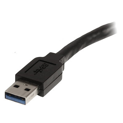 Cable Extensor De 10 Metros Usb 3.0 Superspeed Activo - Permite Conexion En Cascada De Hasta 2 Niveles - Usb A Macho A Hembra - Negro - Startech.com Mod. Usb3aaext10m