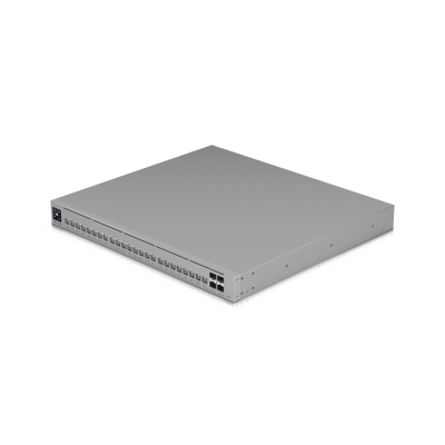 Unifi Switch Pro Hd Capa 3, 24 Puertos Etherlighting Poe++ / (22) Puertos 2.5 Gbe, (2) Puertos 10gbe, Todos Poe++, (4) Puertos 10g Sfp+, 600w Presupuesto Poe