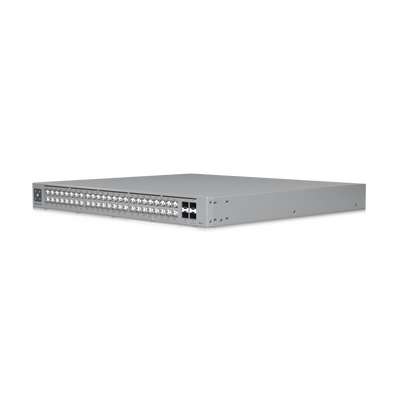 UniFi Switch Pro Max 48 POE, con funciones capa 3, 48 puertos (16 puertos 2.5 GbE (8 POE++ y 8 POE+) y 32 puertos 1 GbE (24 POE+ y 8 POE++)), 2 puertos SFP+ 10G, POE++ 720W, pantalla informativa