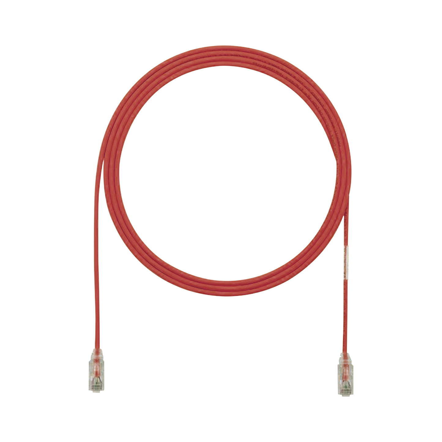 Cable de Parcheo TX6, UTP Cat6, Diámetro Reducido (28AWG), Color Rojo, 12ft