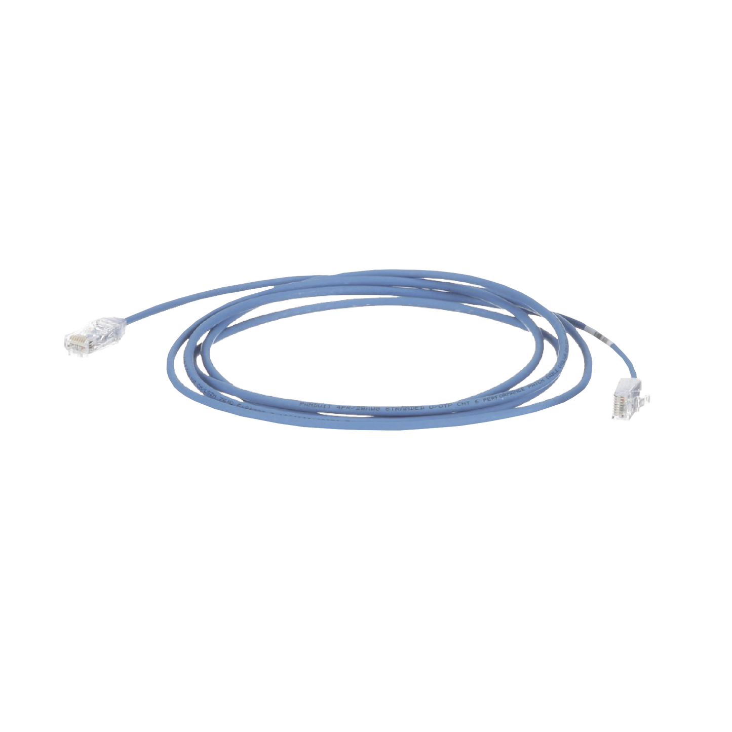Cable de Parcheo TX6, UTP Cat6, Diámetro Reducido (28AWG), Color Azul, 25ft