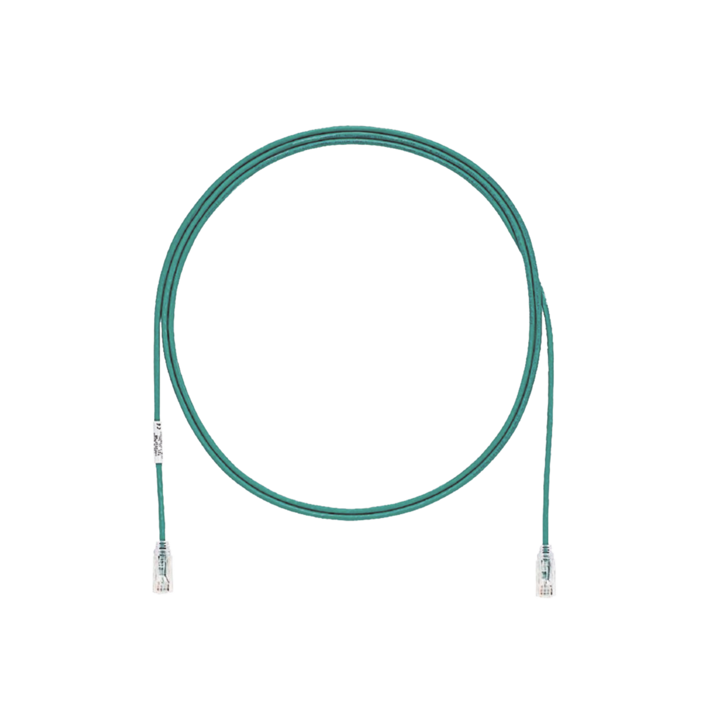 Cable de Parcheo TX6, UTP Cat6, Diámetro Reducido (28AWG), Color Verde, 30ft