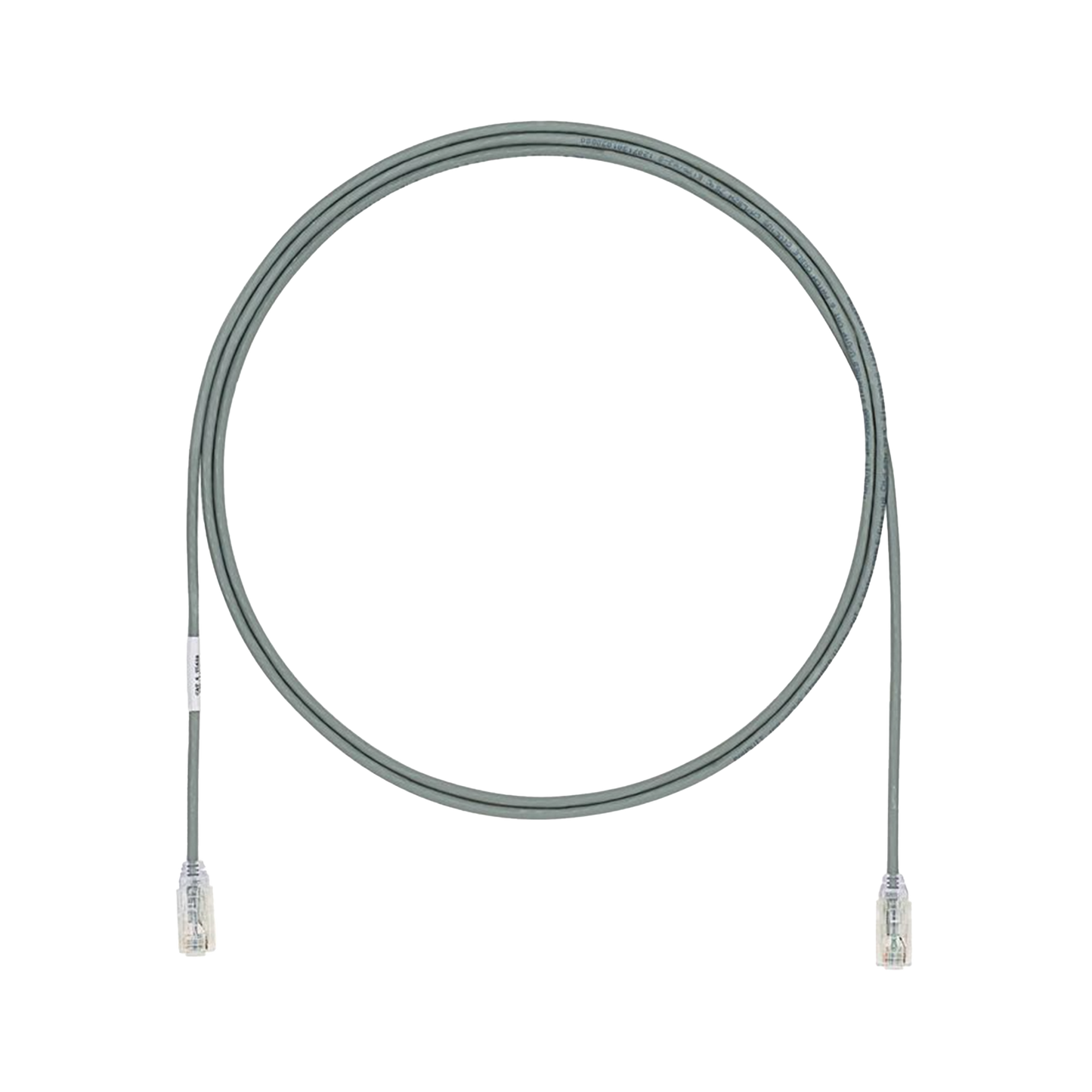 Cable de Parcheo TX6, UTP Cat6, Diámetro Reducido (28AWG), Color Gris, 3ft