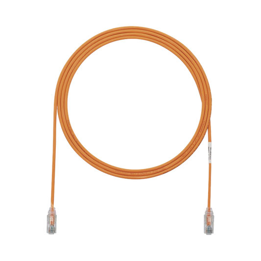 Cable de Parcheo TX6, UTP Cat6, Diámetro Reducido (28AWG), Color Naranja, 5ft