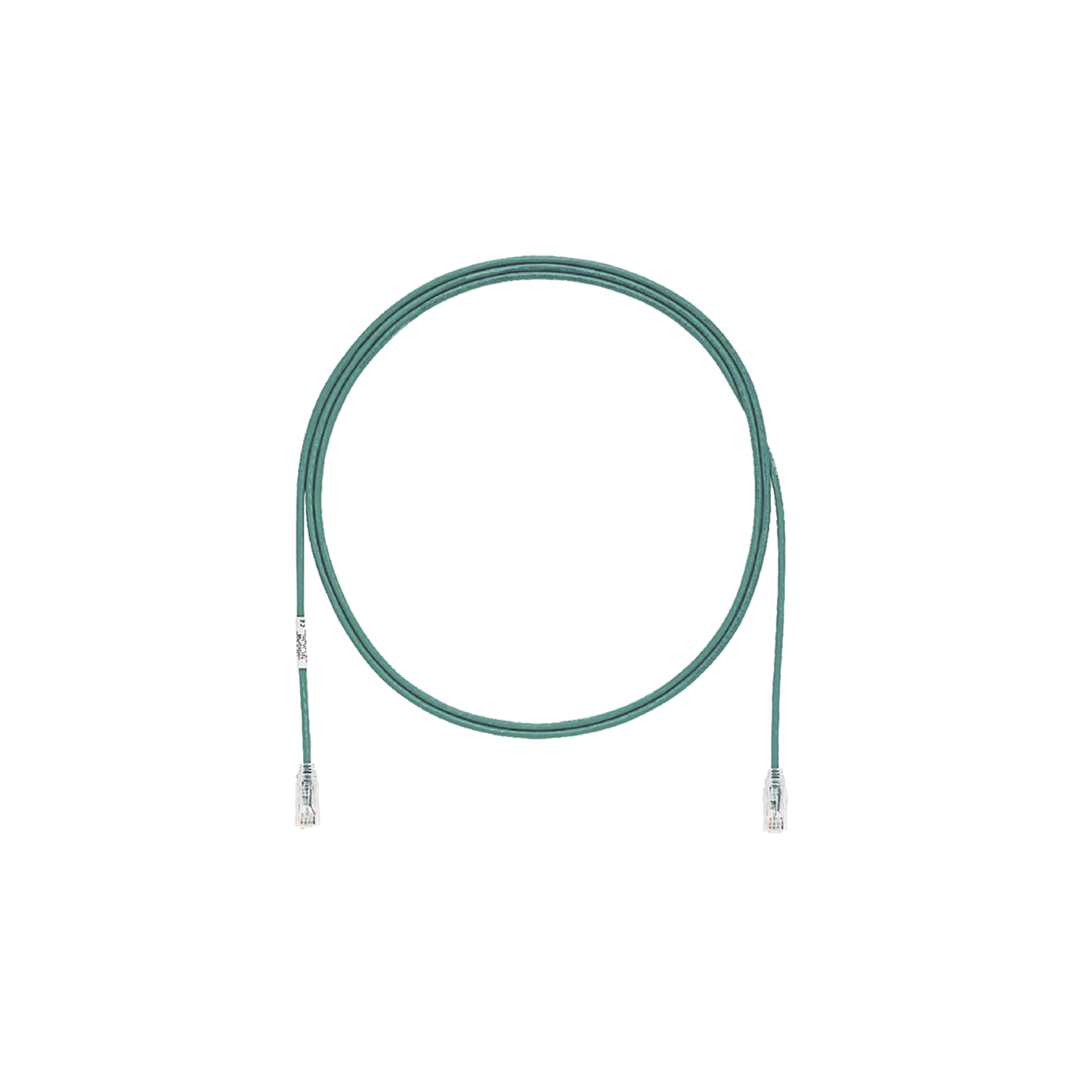 Cable de Parcheo TX6, UTP Cat6, Diámetro Reducido (28AWG), Color Verde, 9 ft