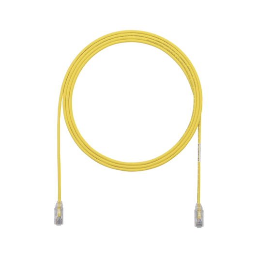 Cable de Parcheo UTP Cat6A, CM/LSZH, Diámetro Reducido (28AWG), Color Amarillo, 17ft