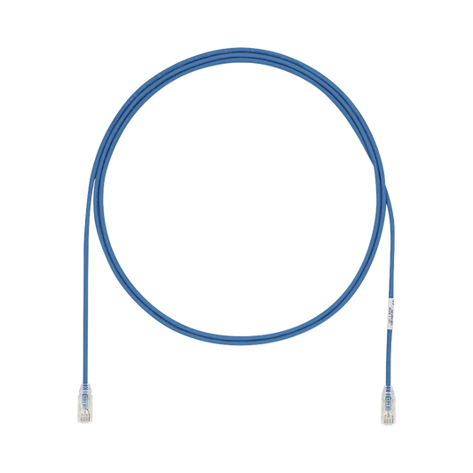 Cable de Parcheo UTP Cat6A, CM/LSZH, Diámetro Reducido (28AWG), Color Azul, 26 ft