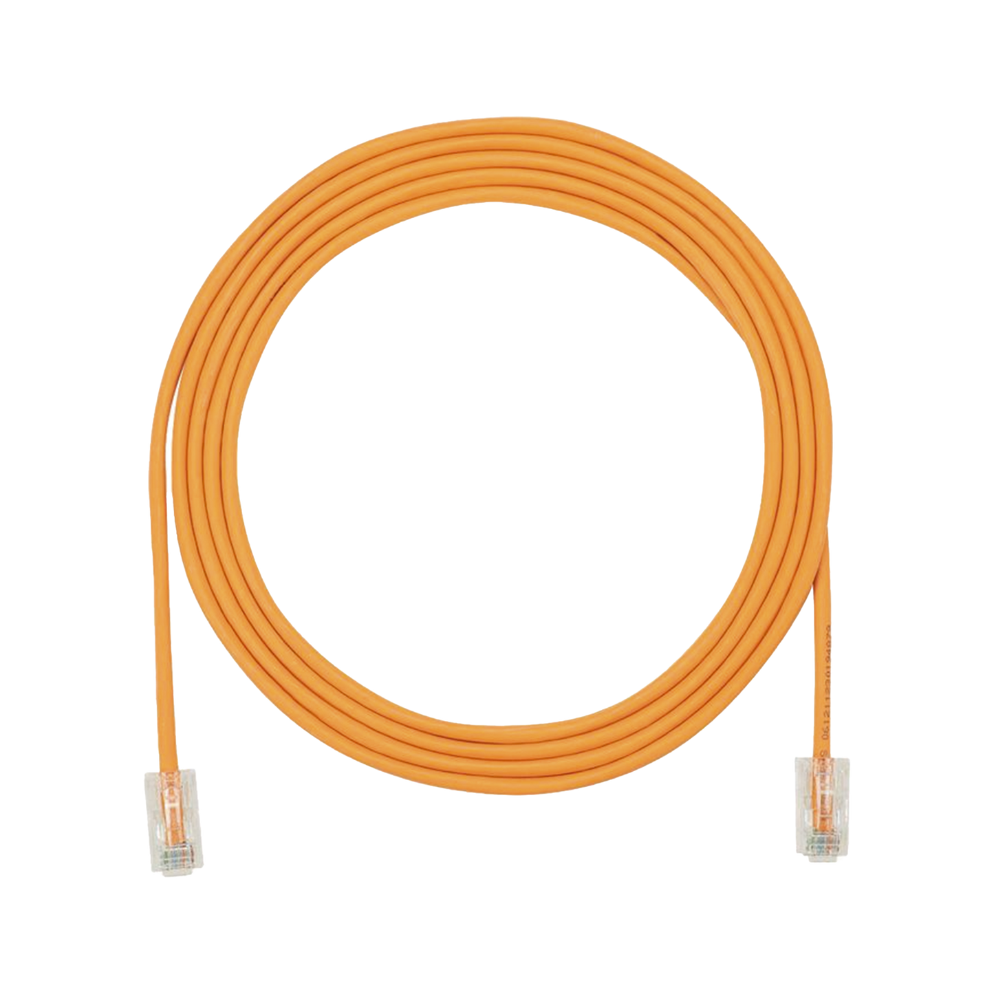 Cable de Parcheo UTP Cat6A, CM/LSZH, Diámetro Reducido (28AWG), Color Naranja, 3ft