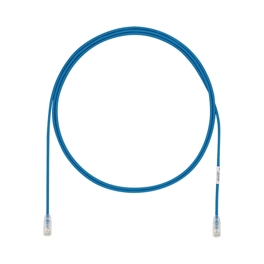 Cable de Parcheo UTP Cat6A, CM/LSZH, Diámetro Reducido (28AWG), Color Azul, 43ft