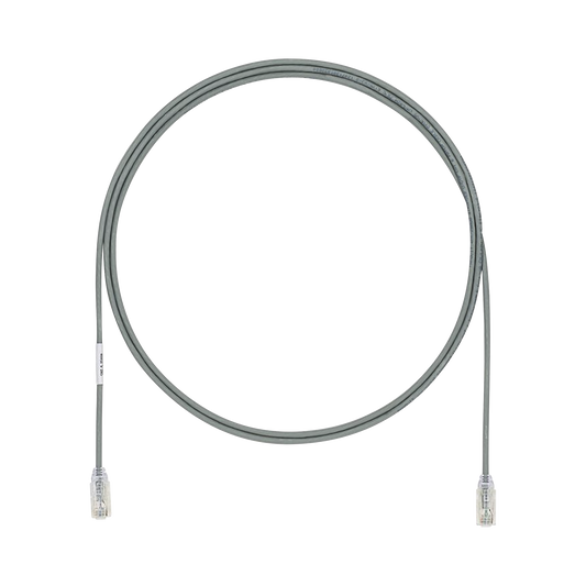 Cable de Parcheo UTP Cat6A, CM/LSZH, Diámetro Reducido (28AWG), Color Gris, 8ft