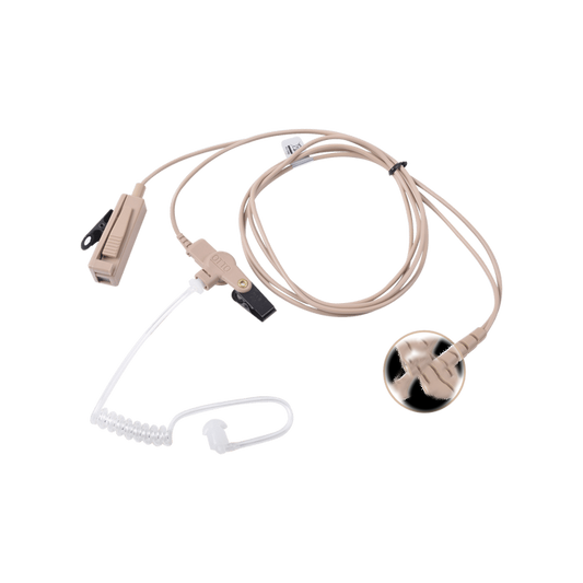 MIC-AUDIF PROF D/2 CABLES NEGROS C/TUBO ACUST P/ICOM IC-F3261/4261/3360/4360