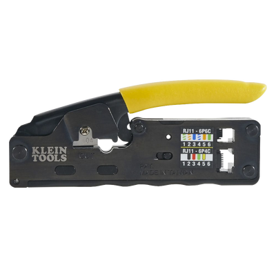 Ponchadora/Pelacables/Cortacables Compacta con Matraca para Conectores  RJ45 y RJ11/RJ12.