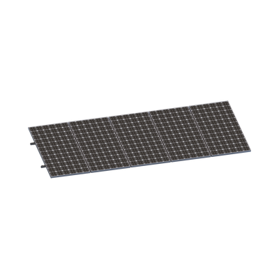 Kit De Minirieles Para Panel Solar Arreglo 1x5 Para Instalación Plano En Lámina