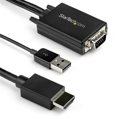 Cable Adaptador De Vga A Hdmi De 2m Con Audio - 1920 X 1080 - Convertidor Activo Vga A Hdmi - Macho A Macho - Startech.com Mod. Vga2hdmm2m