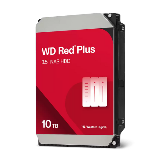 Disco Duro Interno Wd Red Plus 10tb 3.5 Escritorio Sata3 6gb/s 512mb 7200rpm 24x7 Hotplug Nas 1-8 Bahias Wd100efgx