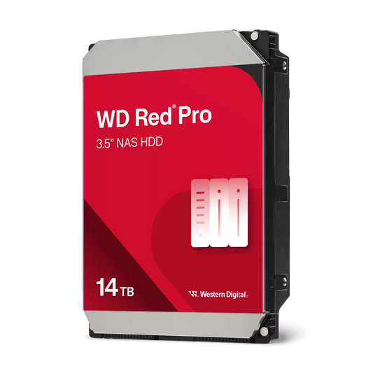 Disco Duro Interno Wd Red Pro 14tb 3.5 Escritorio Sata3 6gb/s 512mb 7200rpm 24x7 Hotplug Nas 1-24 Bahias Wd142kfgx