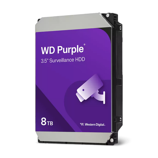 Disco Duro Interno Wd Purple 8tb 3.5 Escritorio Sata3 6gb/s 256mb 24x7 Dvr Nvr 1-16 Bahias 1-64 Camara Wd85purz