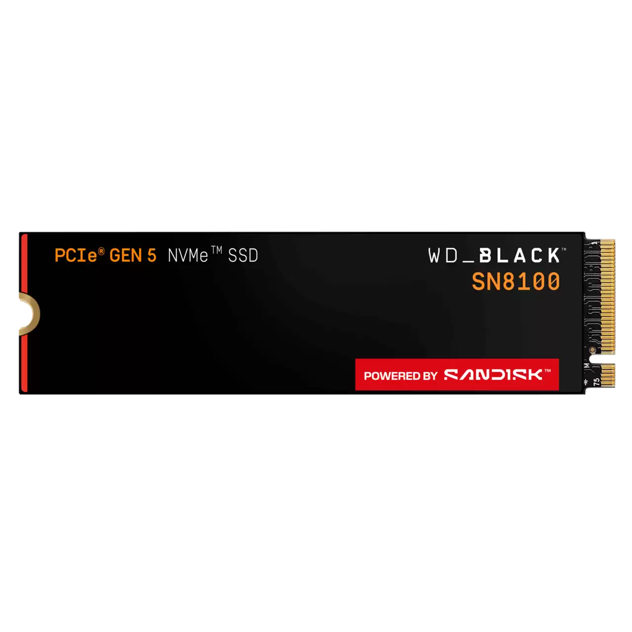 Unidad De Estado Solido Ssd Interno Wd Black Sn8100 1tb M.2 2280 Nvme Pcie Gen5 Lect.14900mb/s Escrit.11000mb/s Wds100t1x0m-00cmt0