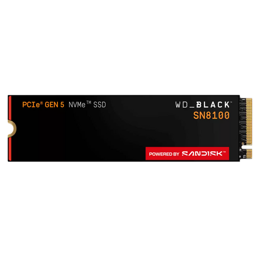 Unidad De Estado Solido Ssd Interno Wd Black Sn8100 1tb M.2 2280 Nvme Pcie Gen5 Lect.14900mb/s Escrit.11000mb/s Wds100t1x0m-00cmt0