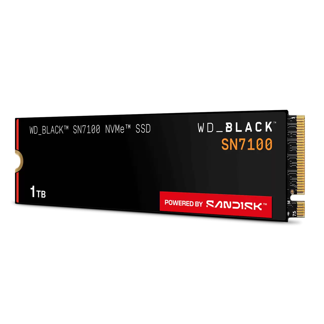 Unidad De Estado Solido Ssd Interno Wd Black Sn7100 1tb M.2 2280 Nvme Pcie Gen4 Lect.7250mb/s Escrit.6900mb/s Wds100t4x0e