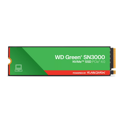 Unidad De Estado Solido Ssd Interno Wd Green Sn3000 500gb M.2 2280 Nvme Pcie Gen4 X4 Lect.5000mbs Escrit.4100mbs Pc Laptop Minipc Wds500g4g0e-00cps0