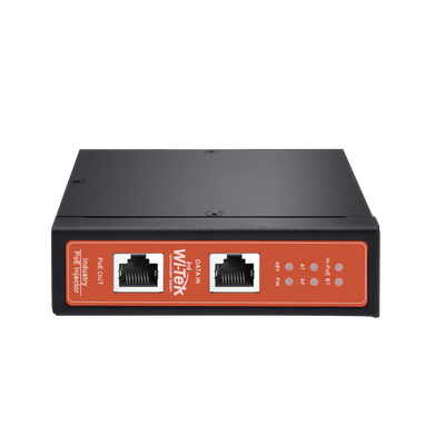 Inyector Poe Industrial / Dc Entrada 12-57v / Poe Salida De Hasta 90w / Carcasa De Metal / Riel Din / Aplicaciones Cctv