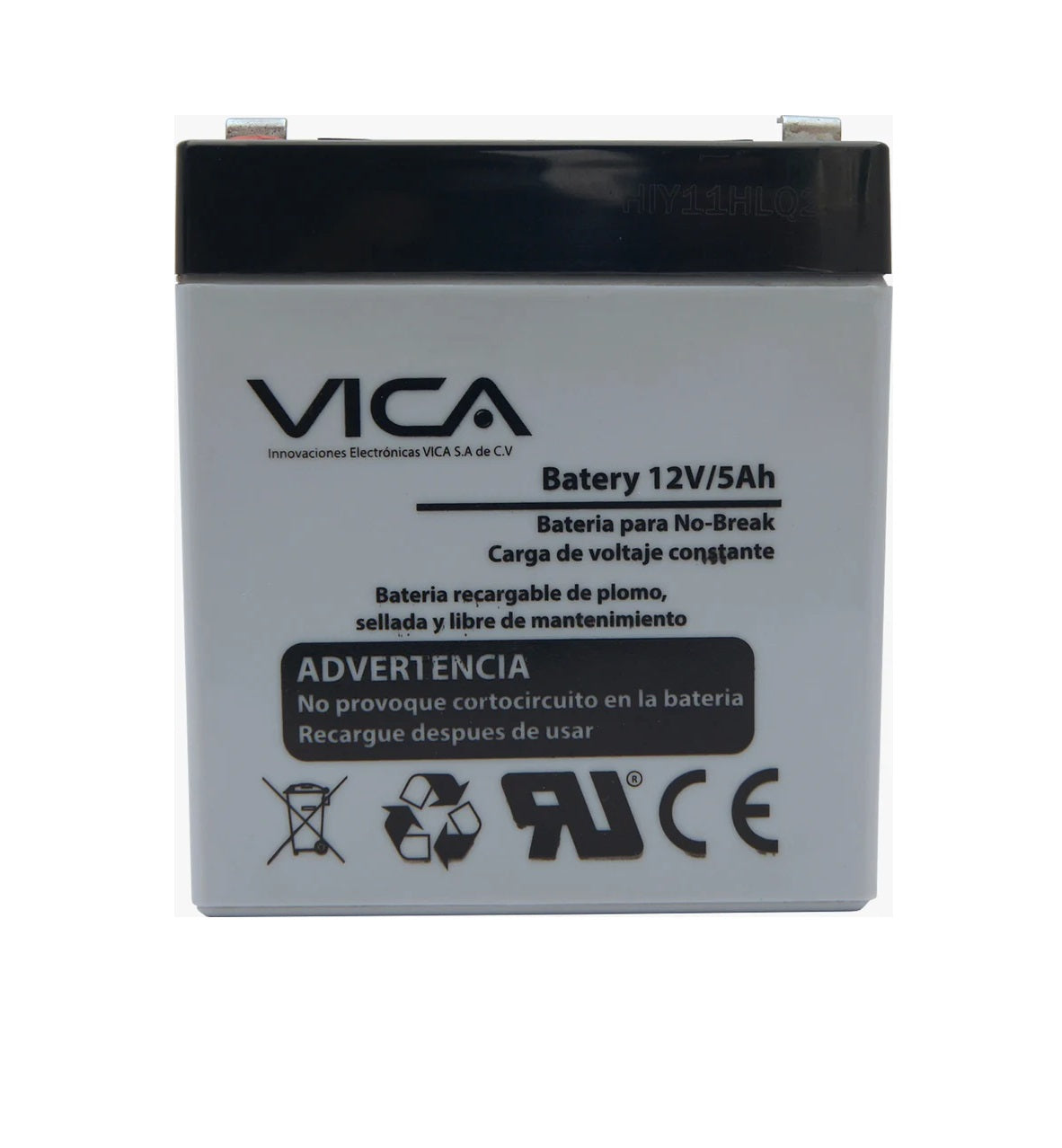 Bateria De Reemplazo Vica 12v 5ah, Generica Compatible Con El 80% De No Breaks De Otras Marcas, 1 AÑo De Garantia