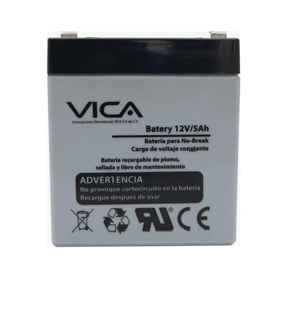 Bateria De Reemplazo Vica 12v 5ah, Generica Compatible Con El 80% De No Breaks De Otras Marcas, 1 AÑo De Garantia