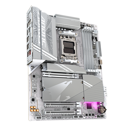 Tarjeta Madre Gigabyte X870 A Elite Wf7 Ice / Socket Am5 / Ddr5 X4 8200 Mt/s / Wifi 7 / Bt 5.4 / Pcie X16 5.0 / M.2 / Atx / Gamer