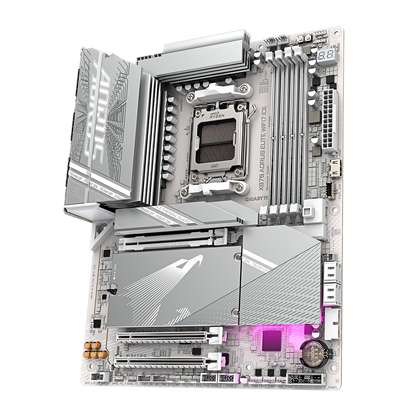 Tarjeta Madre Gigabyte X870 A Elite Wf7 Ice / Socket Am5 / Ddr5 X4 8200 Mt/s / Wifi 7 / Bt 5.4 / Pcie X16 5.0 / M.2 / Atx / Gamer