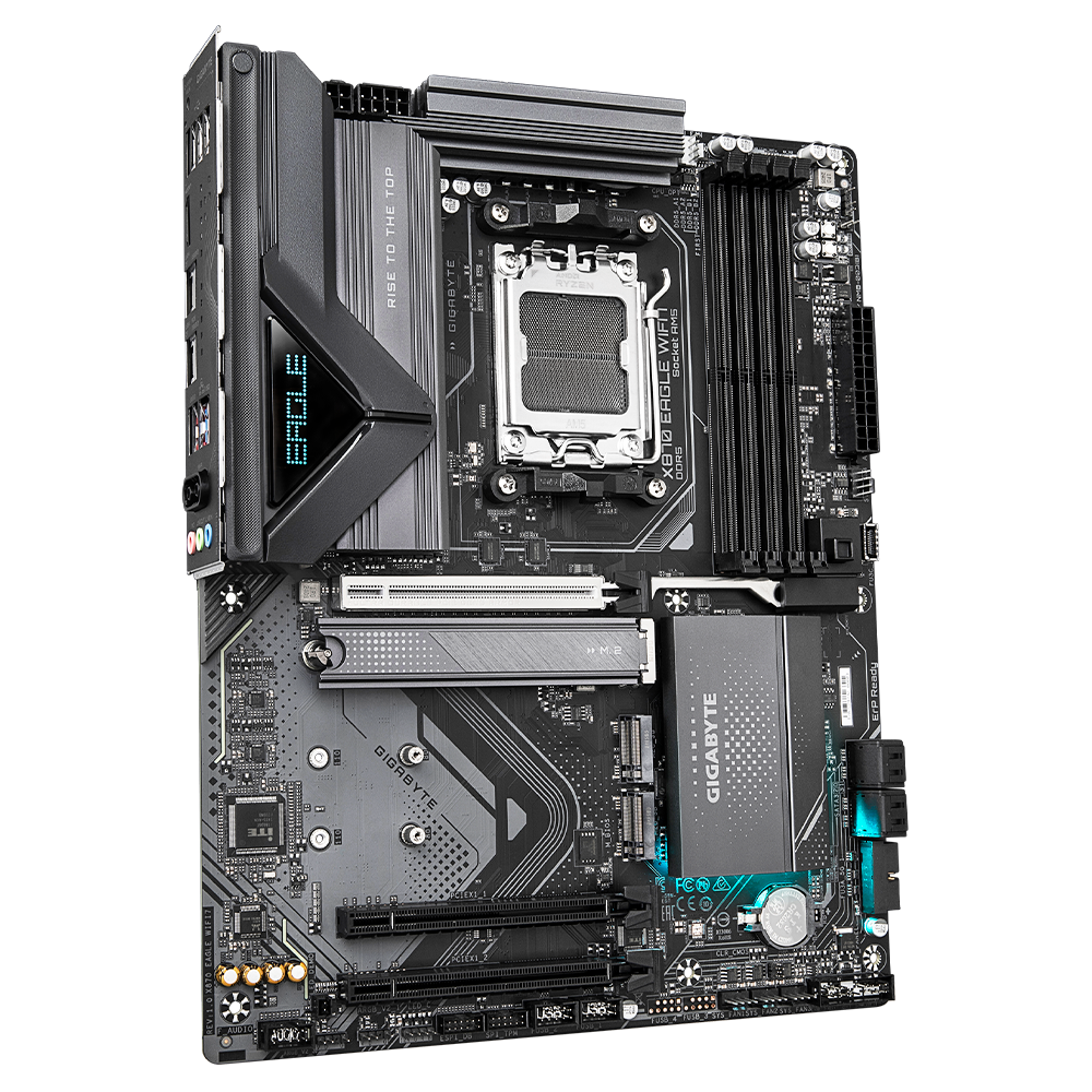 Tarjeta Madre Gigabyte X870 Eagle Wifi7 / Socket Am5 / Ddr5 8200 Mt/s / Wifi 7 / Bt 5.4 / Pcie X16 5.0 / M.2 / Atx / Gamer