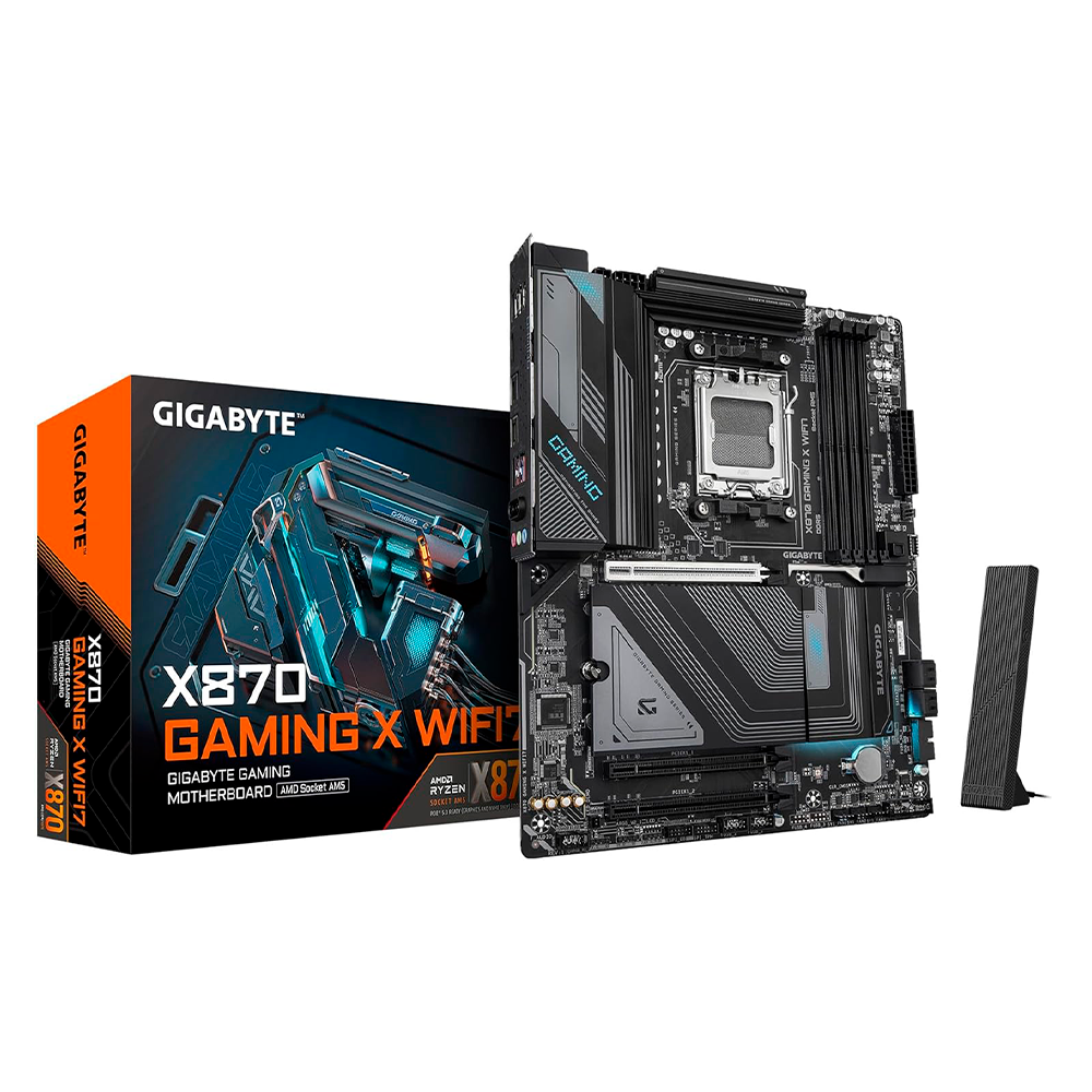 Tarjeta Madre Gigabyte X870 Gaming X Wifi7 / Amd X870 / Socket Am5 / Ddr5 4x 8200 Mt/s / Wifi7 / Bt 5.4 / Atx / Gaming