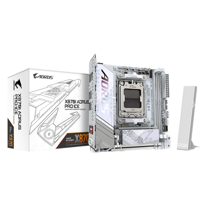 Tarjeta Madre Gigabyte X870i Aorus Pro Ice / Socket Amd Am5 / Ddr5 / Wifi 7 / Mini Itx / Gamer