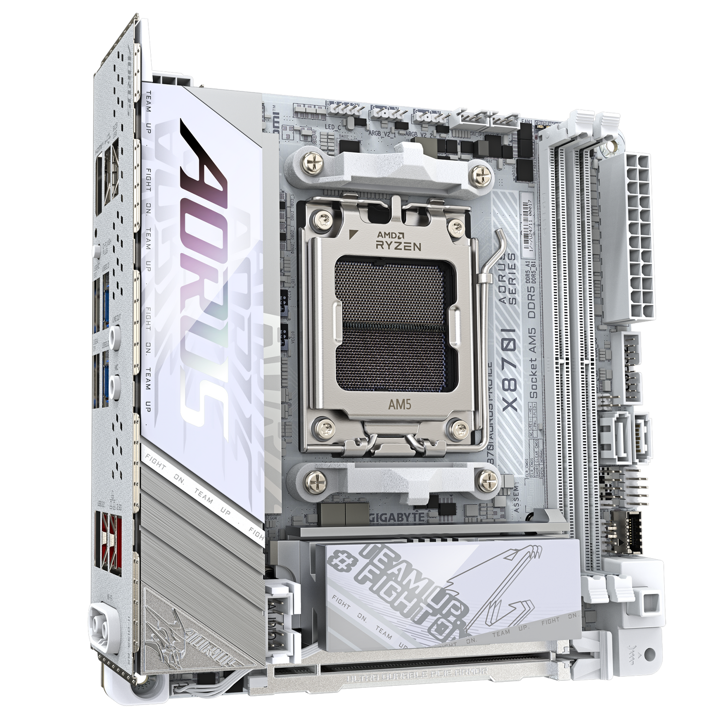 Tarjeta Madre Gigabyte X870i Aorus Pro Ice / Socket Amd Am5 / Ddr5 / Wifi 7 / Mini Itx / Gamer