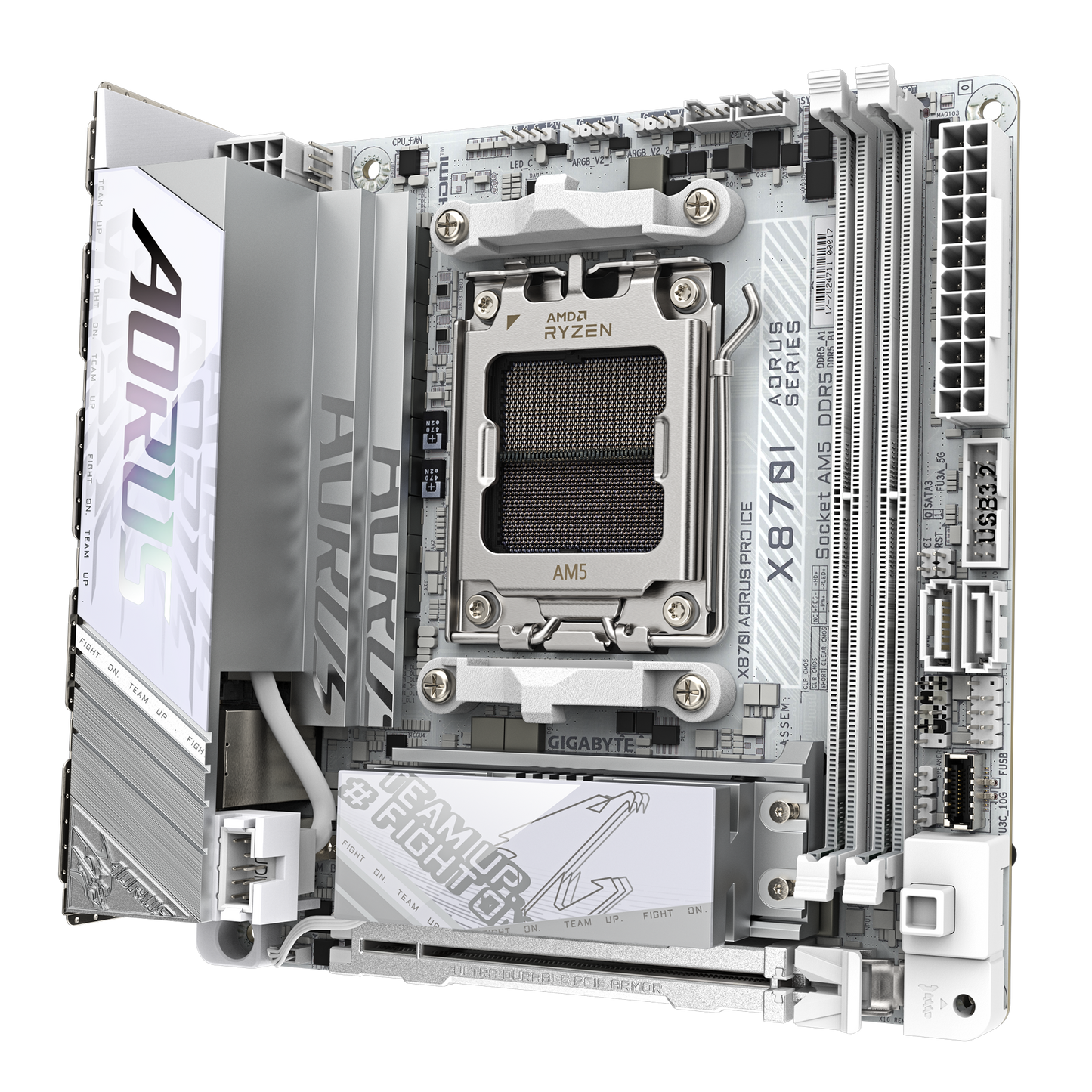 Tarjeta Madre Gigabyte X870i Aorus Pro Ice / Socket Amd Am5 / Ddr5 / Wifi 7 / Mini Itx / Gamer