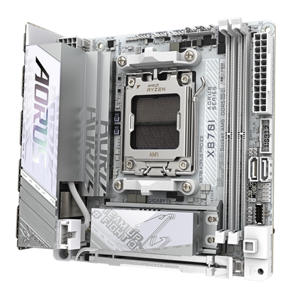 Tarjeta Madre Gigabyte X870i Aorus Pro Ice / Socket Amd Am5 / Ddr5 / Wifi 7 / Mini Itx / Gamer