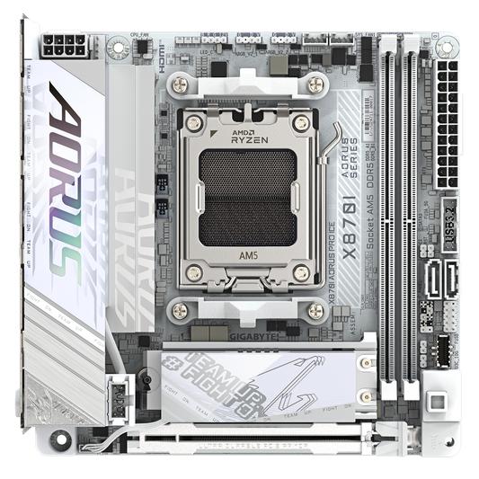 Tarjeta Madre Gigabyte X870i Aorus Pro Ice / Socket Amd Am5 / Ddr5 / Wifi 7 / Mini Itx / Gamer
