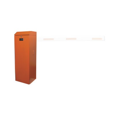 Barrera Vehicular Derecha / Soporta Brazo De Hasta 5.5 M / Final De Carrera Ajustable Por Programación / Movimiento Fluido / Diseño Elegante Color Naranja