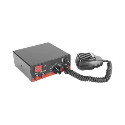 Sirena Vehicular De 200w De Potencia, Con Switch Giratorio De 6 Posiciones, Micrófono De Uso Rudo E Interconexión A Radio